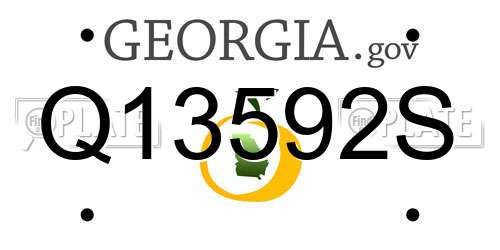 Q13592S Georgia License Plate