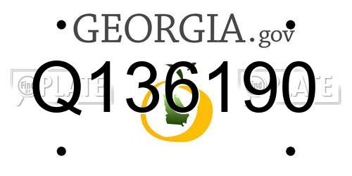 Q136190 Georgia License Plate
