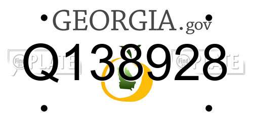 Q138928 Georgia License Plate