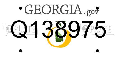 Q138975 Georgia License Plate
