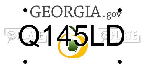 Q145LD Georgia License Plate