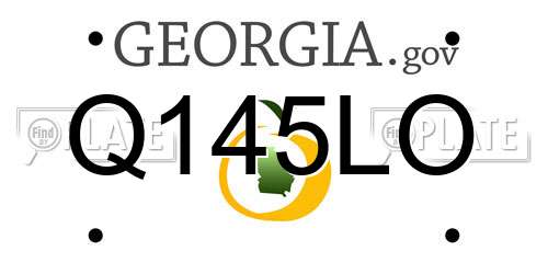 Q145LO Georgia License Plate