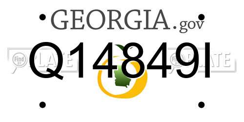 Q14849I Georgia License Plate