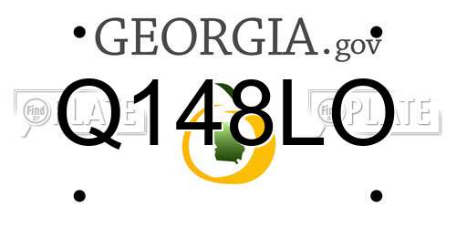 Q148LO Georgia License Plate