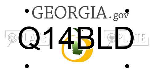 Q14BLD Georgia License Plate