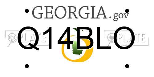 Q14BLO Georgia License Plate