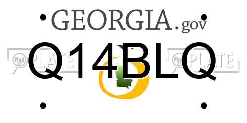 Q14BLQ Georgia License Plate