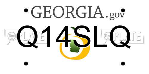 Q14SLQ Georgia License Plate