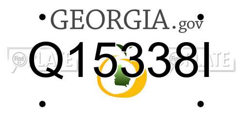 Q15338I Georgia License Plate