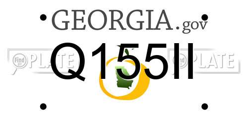 Q155II Georgia License Plate