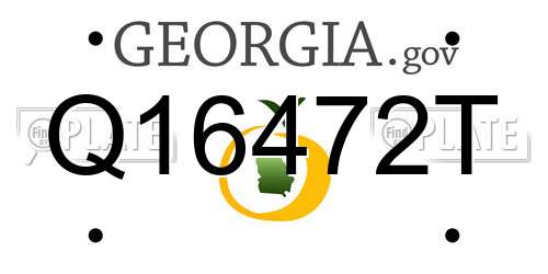 Q16472T Georgia License Plate