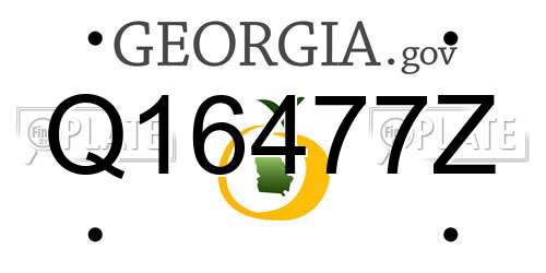 Q16477Z Georgia License Plate