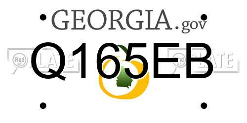 Q165EB Georgia License Plate