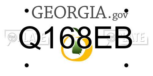 Q168EB Georgia License Plate