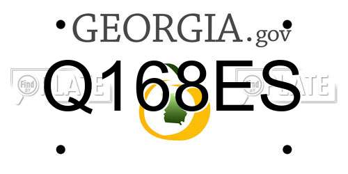 Q168ES Georgia License Plate