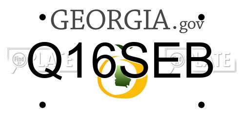 Q16SEB Georgia License Plate