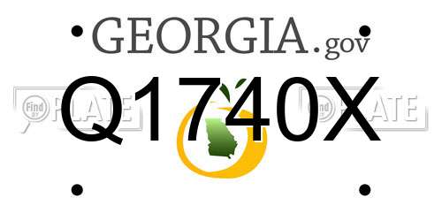Q1740X Georgia License Plate