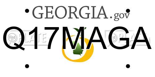 Q17MAGA Georgia License Plate