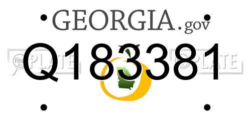 Q183381 Georgia License Plate