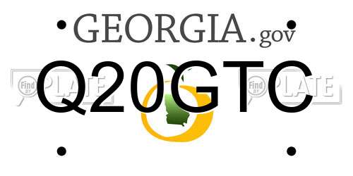 Q20GTC Georgia License Plate