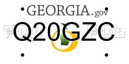 Q20GZC Georgia License Plate