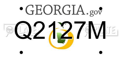 Q2127M Georgia License Plate