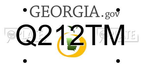 Q212TM Georgia License Plate