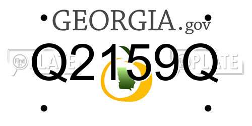 Q2159Q Georgia License Plate