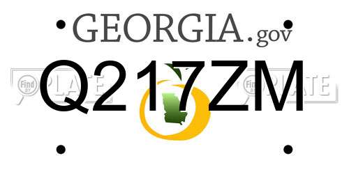 Q217ZM Georgia License Plate