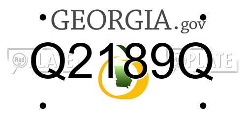 Q2189Q Georgia License Plate