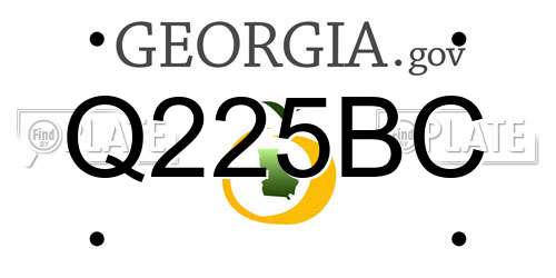 Q225BC Georgia License Plate