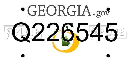 Q226545 Georgia License Plate