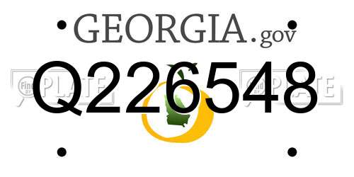 Q226548 Georgia License Plate