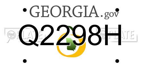 Q2298H Georgia License Plate
