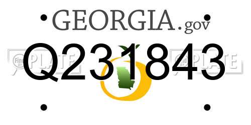 Q231843 Georgia License Plate