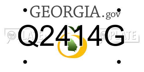 Q2414G Georgia License Plate