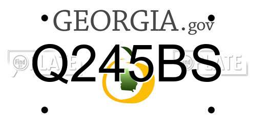 Q245BS Georgia License Plate
