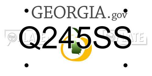 Q245SS Georgia License Plate