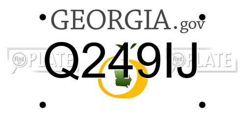 Q249IJ Georgia License Plate