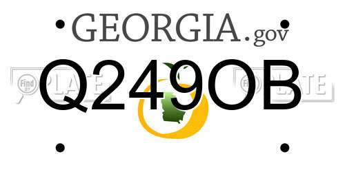 Q249OB Georgia License Plate