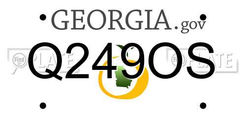 Q249OS Georgia License Plate