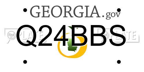 Q24BBS Georgia License Plate