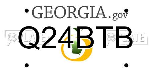 Q24BTB Georgia License Plate