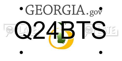 Q24BTS Georgia License Plate