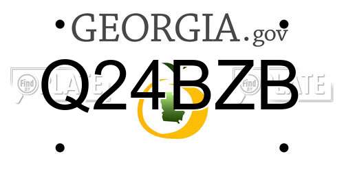 Q24BZB Georgia License Plate