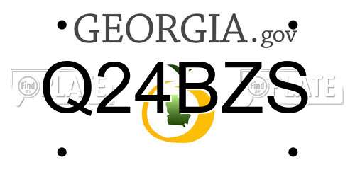 Q24BZS Georgia License Plate