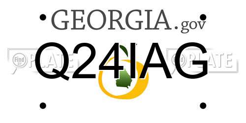 Q24IAG Georgia License Plate