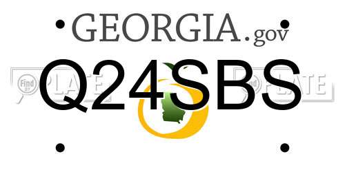 Q24SBS Georgia License Plate