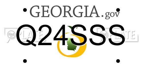 Q24SSS Georgia License Plate