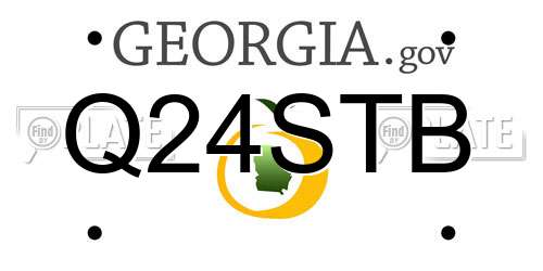 Q24STB Georgia License Plate